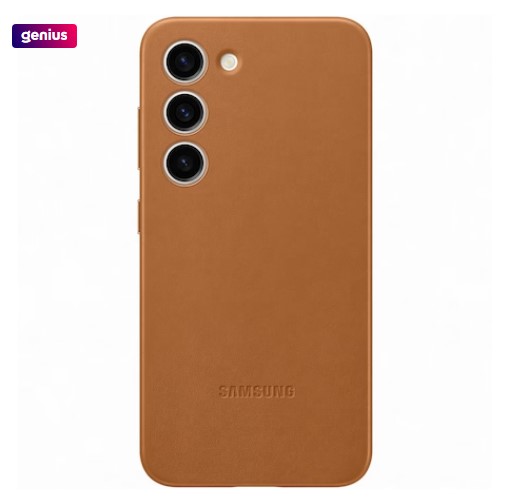 Husa de protectie Samsung Leather Case pentru Galaxy S23, Camel